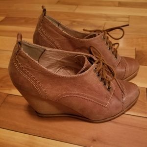 Aldo wedge ankle booties